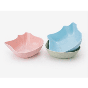 Bát Nhựa Đơn Hình Mặt Mèo 12CM Cho Chó Mèo