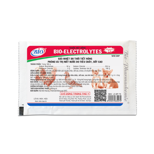 Bio Electrolytes Hỗ Trợ Bổ Sung Điện Giải, Bù Nước Cho Vật Nuôi