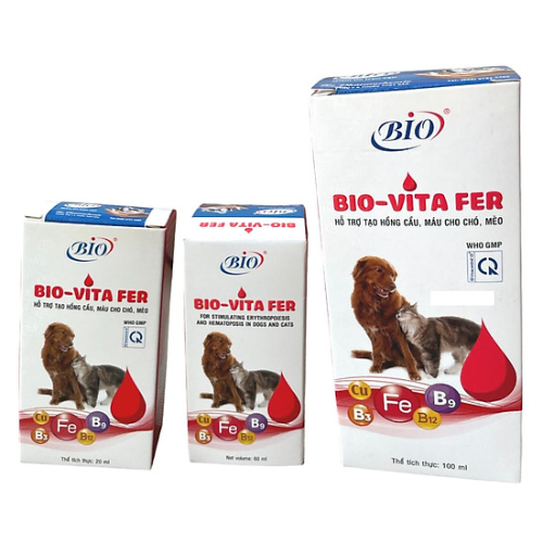 Bio Vita Fer Hỗ Trợ Tạo Hồng Cầu, Tăng Sức Đề Kháng Cho Chó Mèo