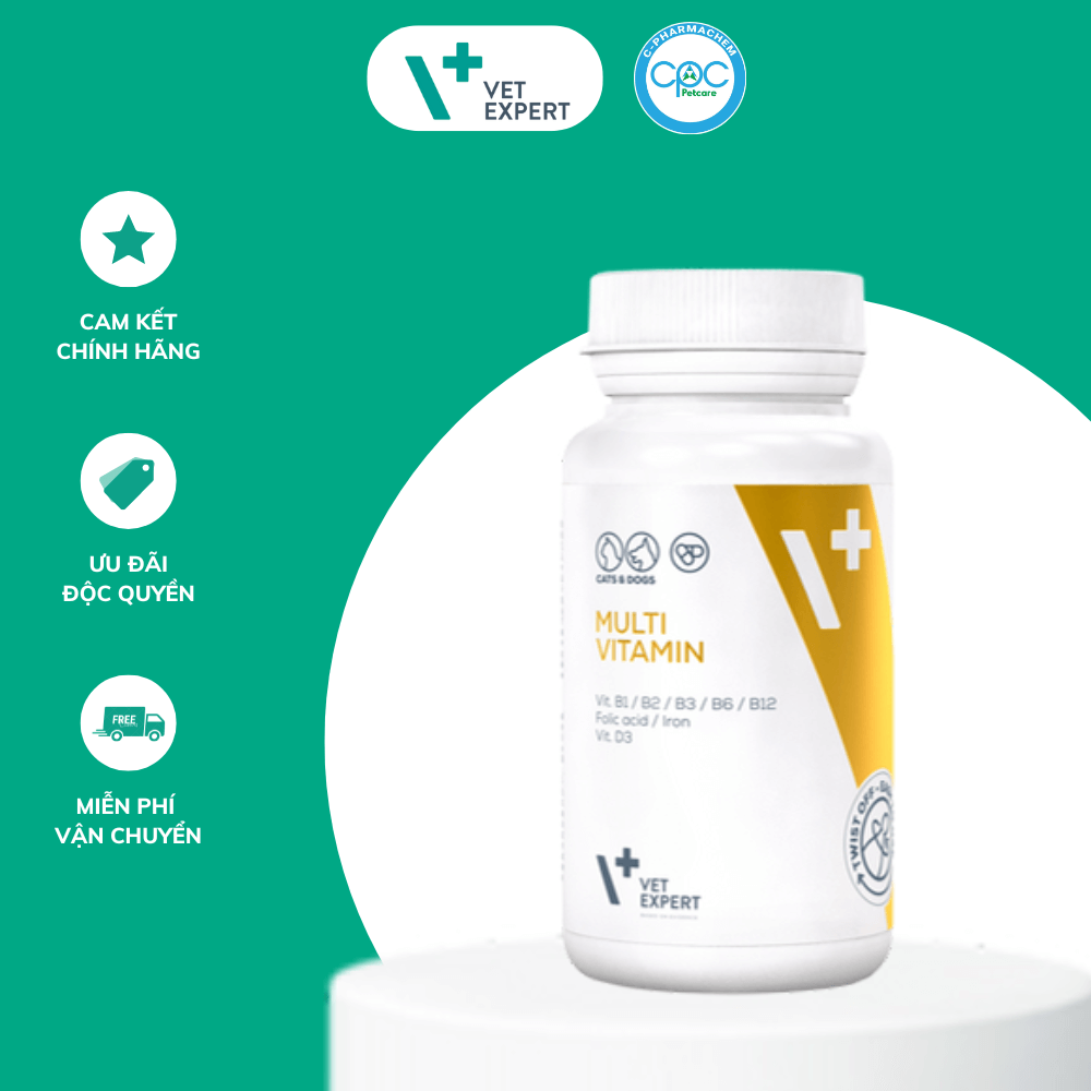 Viên Bổ Sung Vitamin Cho Chó Mèo Vet Expert Multiviatim