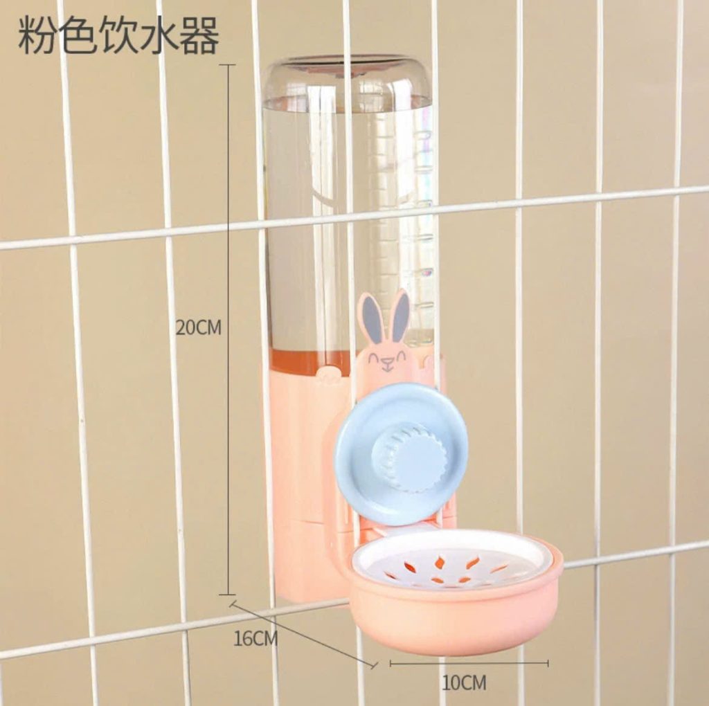 Bình Nước Tai Thỏ Gắn Chuồng Cho Chó Mèo