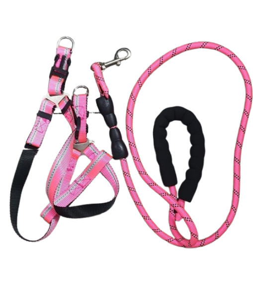 Dây Dắt Yếm Vải Dù Phản Quang Có Đệm Tay 2cm