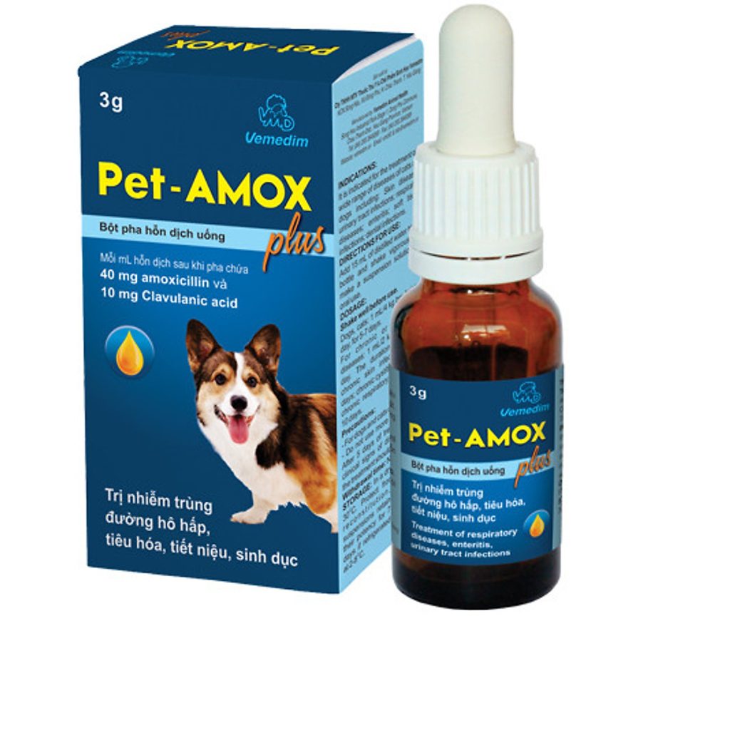 Thuốc Trị Hô Hấp Pet Amox Dạng Bột 3G