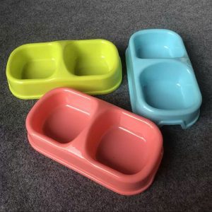 Bát Đôi Vuông Size Vừa Cho Chó Mèo