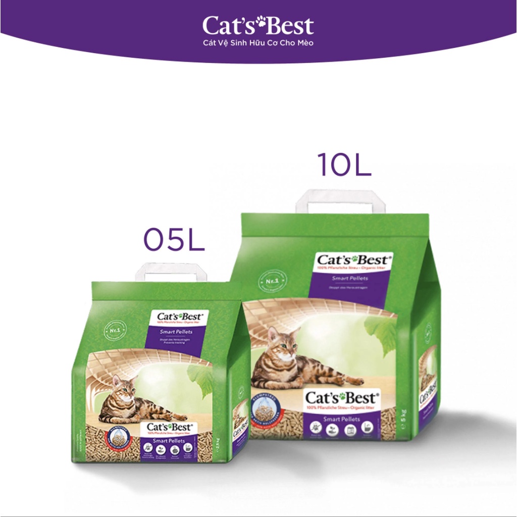 Cát Gỗ Cho Mèo Lông Dài Cat’s Best SMART Pellets Vón Cục