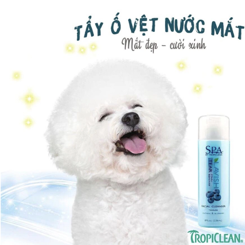 Sữa Rửa Mặt TROPICLEAN Spa Mỹ Tẩy Ố Vùng Mắt Facial Cleanser Tear Stain Remover