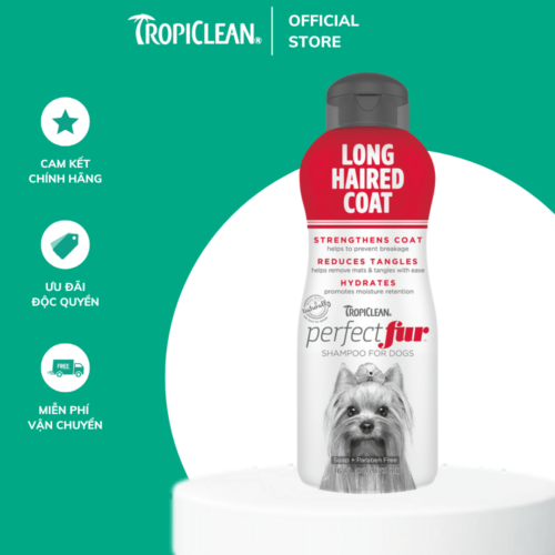 Sữa Tắm Cho Chó Lông Dài Tropiclean PerfectFur Long Haired 473ml