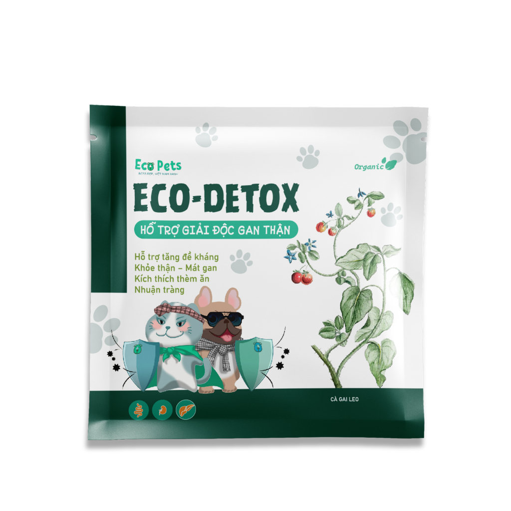 Dung Dịch Uống Giải Độc Gan Thận ECO DETOX Chó Mèo Tăng Cường Hệ Miễn Dịch 20ml