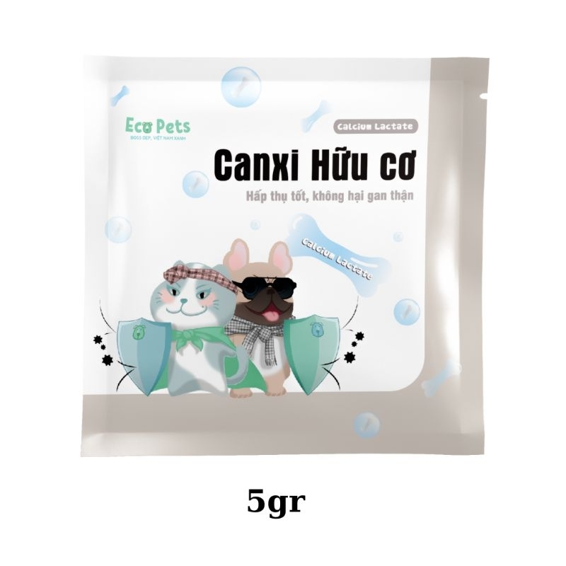 Canxi Hữu Cơ Gói 5G Bổ Sung Canxi Cho Chó Mèo Ecopets