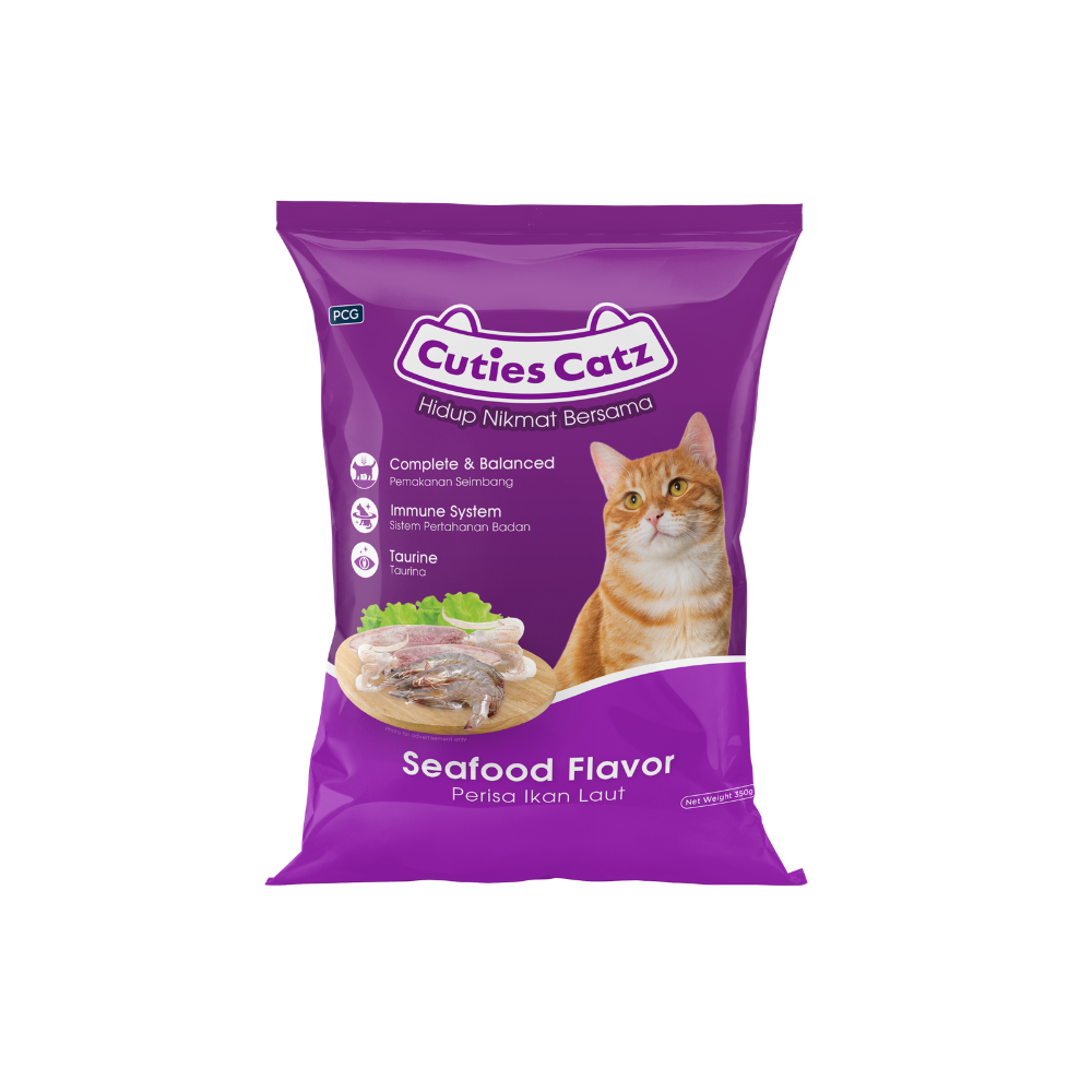 Thức ăn hạt cho mèo Cuties Catz Seafood Flavor 1kg - Vị Hải Sản