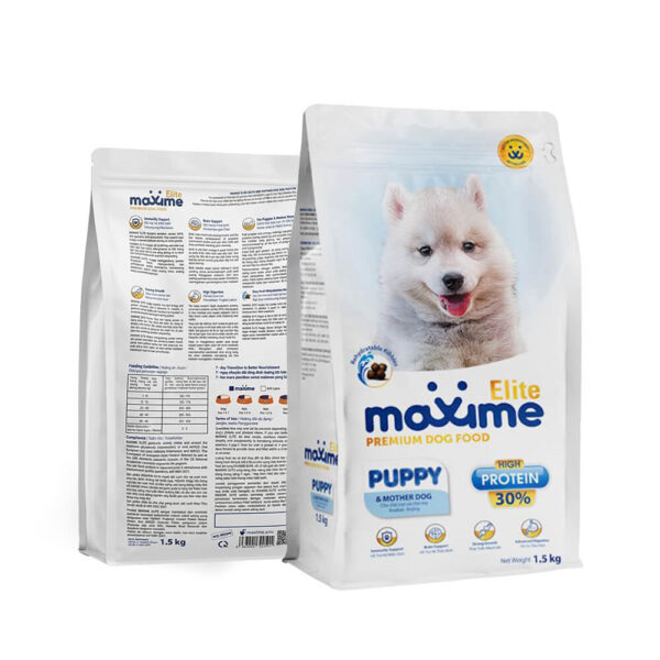 Hạt Cho Chó Maxime Elite Puppy 1.5kg: Giàu Đạm, Dễ Ăn Dặm