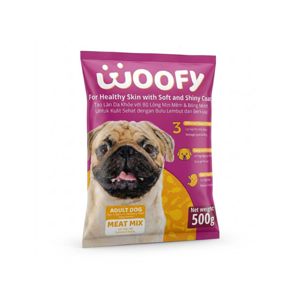 Hạt Woofy Meatmix 500g - Thức Ăn Hỗn Hợp Thịt Dưỡng Lông Cho Chó
