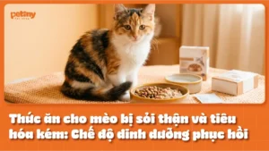 Thức ăn cho mèo bị sỏi thận và tiêu hóa kém: Chế độ dinh dưỡng phục hồi