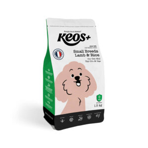 Thức ăn hạt Keos+ cho chó nhỏ trưởng thành vị Thịt Cừu và Gạo 1.5kg