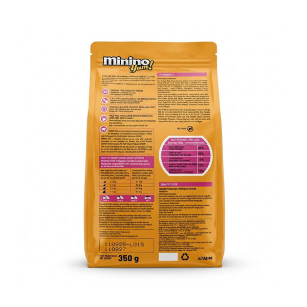 hat-cho-meo-minino-yum-vi-ca-hoi-350g-1 Hạt Minino Cá Hồi Yum - Thức Ăn Cho Mèo Mọi Lứa Tuổi Chính Hãng