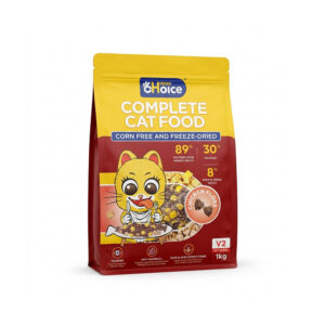 Hạt Happy Choice Chicken Floss 1kg V2 (Đỏ) - Hạt Cho Mèo Trộn Ruốc Sấy