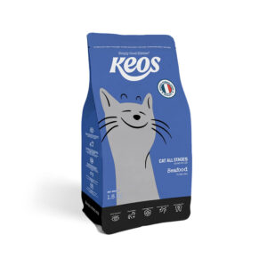 Hạt Cho Mèo Keos Cat All Stages Seafood Gói 1.5kg - Thức Ăn Vị Hải Sản Cho Mèo Mọi Lứa Tuổi