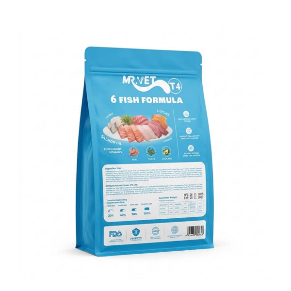 Hạt Mèo Mr. Vet T4 1kg - Thức Ăn Holistic 6 Loại Cá