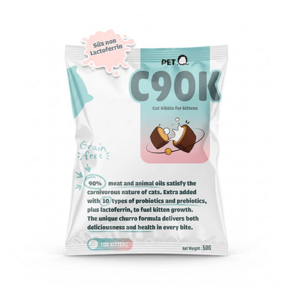 hat-meo-petq-c90k-cho-meo-con-50g Hạt mèo PetQ C90K 50g - Thức Ăn Dinh Dưỡng Cho Mèo Con