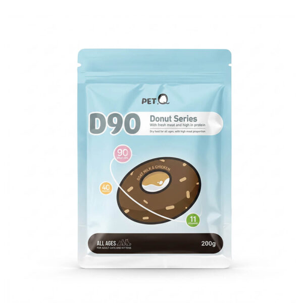 Hạt mèo PetQ D90 Donut Series - Thức ăn cho mèo mọi lứa tuổi 200g