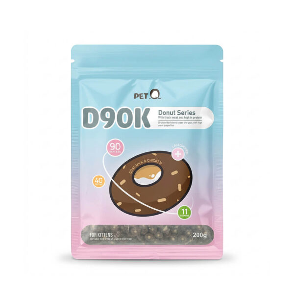 Hạt mèo PetQ D90K 200g - Thức ăn dinh dưỡng cho mèo con dưới 1 tuổi