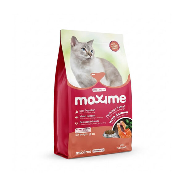Hạt Cho Mèo Maxime Kitten & Adult Cat Vị Cá Hồi - Thức Ăn Hoàn Chỉnh Cho Mọi Lứa Tuổi
