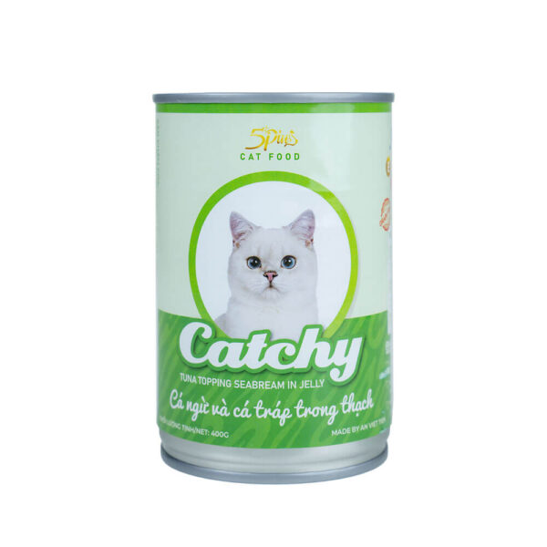 Pate-Meo-Catchy-Ca ngu&Ca trap-400g Pate Mèo Catchy Lon 400g Chính Hãng - Đa Dạng Hương Vị