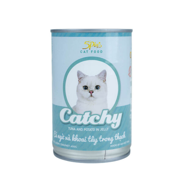 Pate-Meo-Catchy-Ca ngu&Khoai tay-400g Pate Mèo Catchy Lon 400g Chính Hãng - Đa Dạng Hương Vị