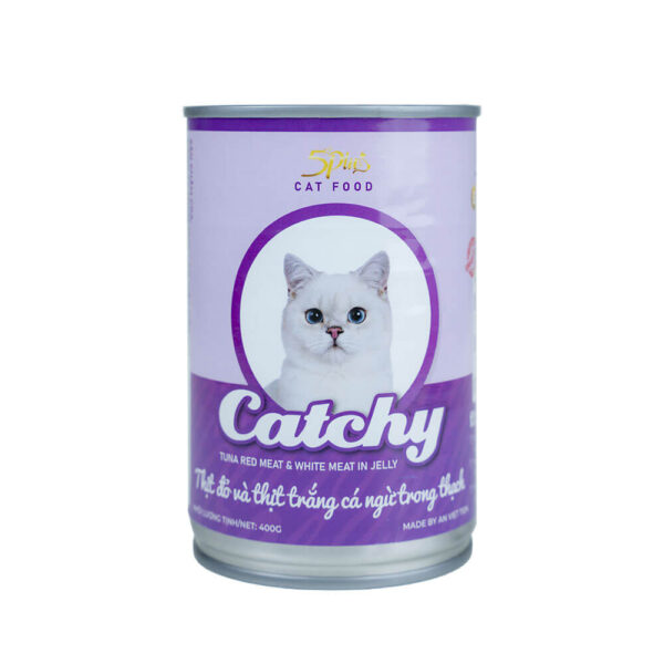 Pate-Meo-Catchy-Thit do&Thi trang ca ngu-400g Pate Mèo Catchy Lon 400g Chính Hãng - Đa Dạng Hương Vị