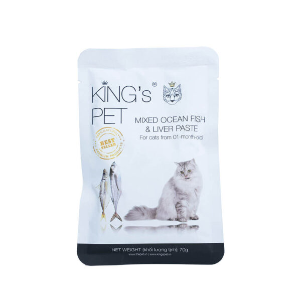 Pate-Meo-Fish&Liver-70g Pate King's Pet 70g Tổng Hợp 4 Vị - Thức Ăn Dinh Dưỡng Cho Chó Mèo