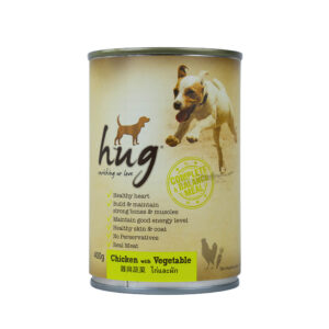 Pate Chó HUG Chicken & Vegetables Lon 400g Vị Gà & Rau Củ