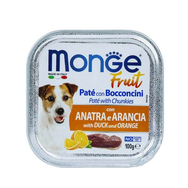 Pate chó Monge 100g Duck and Orange - vị thịt vịt & cam