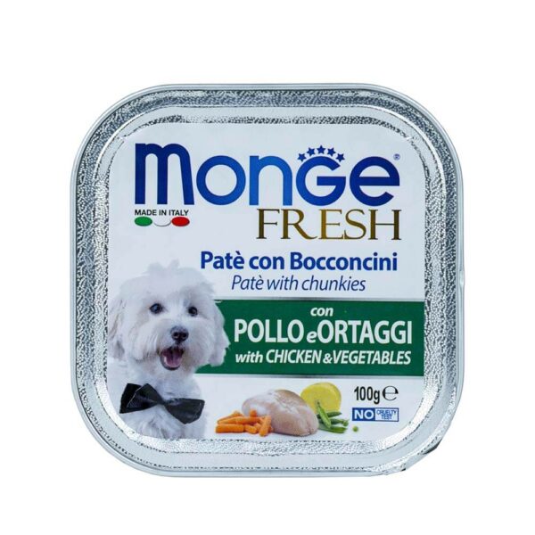 Pate chó Monge 100g Chicken & Vegetable - vị gà & rau