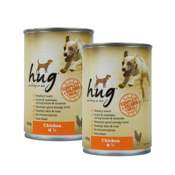 Pate Chó HUG Lon 400g Vị Gà - Thức Ăn Dinh Dưỡng Cho Chó