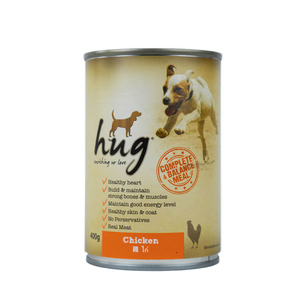 Pate Chó HUG Lon 400g Vị Gà - Thức Ăn Dinh Dưỡng Cho Chó