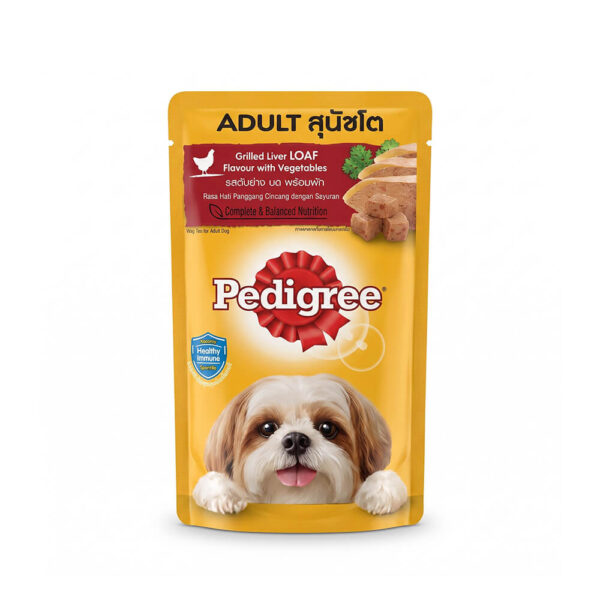 Pate chó Pedigree Adult vị gan nướng & Rau Củ 130g Cho Chó Trưởng Thành