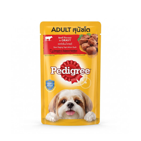 Pate Chó Pedigree Adult Vị Bò Sốt 130g Cho Chó Trưởng Thành
