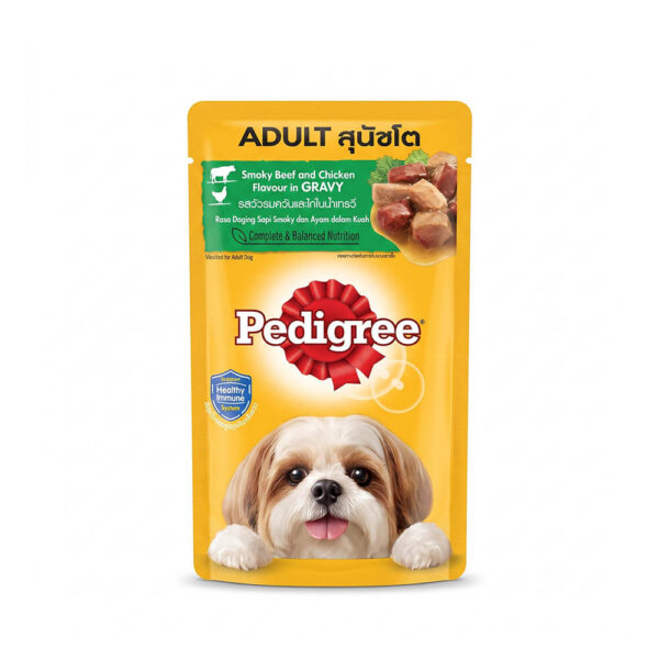 Pate Pedigree Adult vị bò xông khói và gà sốt 130g - Dinh Dưỡng Cho Chó Trưởng Thành