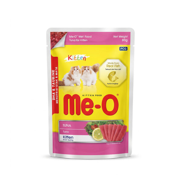 Pate-Meo-MeO-Tuna meocon-80g Pate Mèo Me-O Gói 80g Chính Hãng - Vị Cá Ngừ Cho Mèo Con