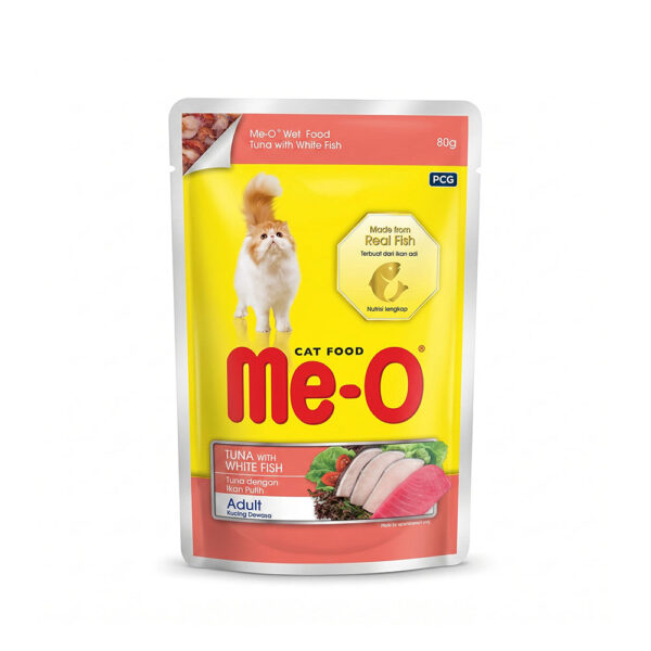 Pate-Meo-MeO-Tuna&White Fish-80g Pate Mèo Me-O Gói 80g Chính Hãng - Vị Cá Ngừ Thịt Trắng