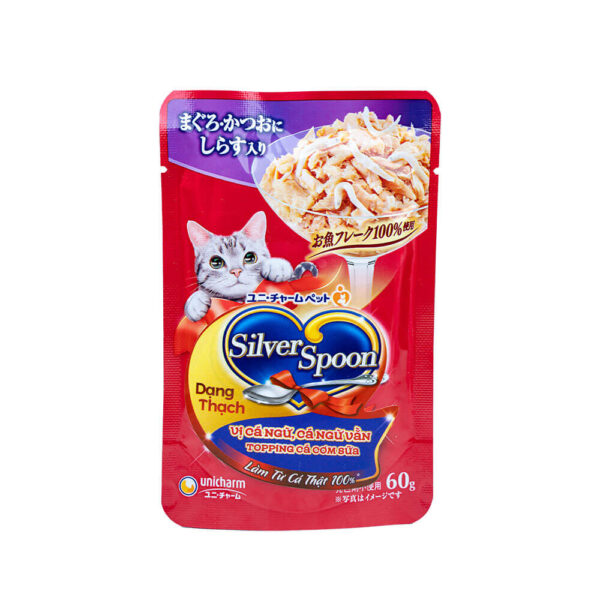 Pate-Meo-Silver Spoon-Ca ngu, Ca ngu van & ca com-60g Pate Mèo Silver Spoon Gói 60g Chính Hãng - Vị Cá Cơm