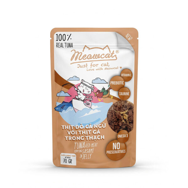 pate-meo-meowcat-goi-70g-ga Pate Mèo Meowcat Gói 70g Chính Hãng - Vị Cá Ngừ & Gà