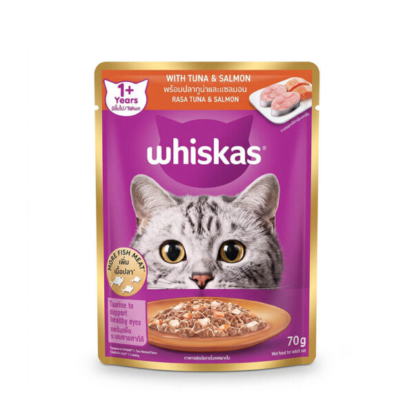 pate-meo-whiskas-goi-70g-ca-ngu-ca-hoi Pate Mèo Whiskas Gói 70g/80g Chính Hãng - Vị Cá Ngừ & Cá Hồi