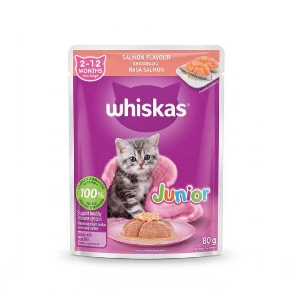 pate-meo-whiskas-goi-80g-Junior-ca-hoi Pate Mèo Whiskas Gói 70g/80g Chính Hãng - Junior Vị Cá Hồi