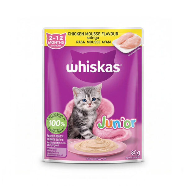pate-meo-whiskas-goi-80g-Junior-ga Pate Mèo Whiskas Gói 70g/80g Chính Hãng - Junior Vị Gà